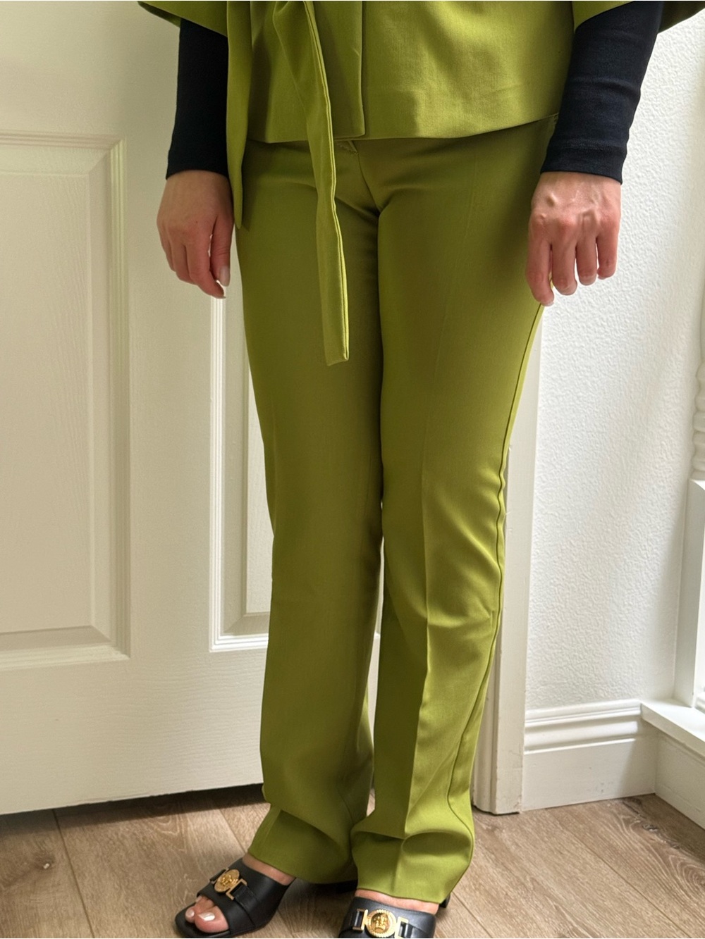 Olive Green Boot Cut Pants